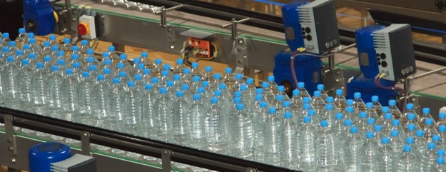 Water Bottles on Conveyor Belt